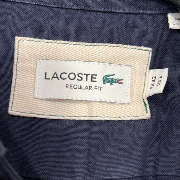 Men’s Lacoste Button down navy - Picture 3 of 3